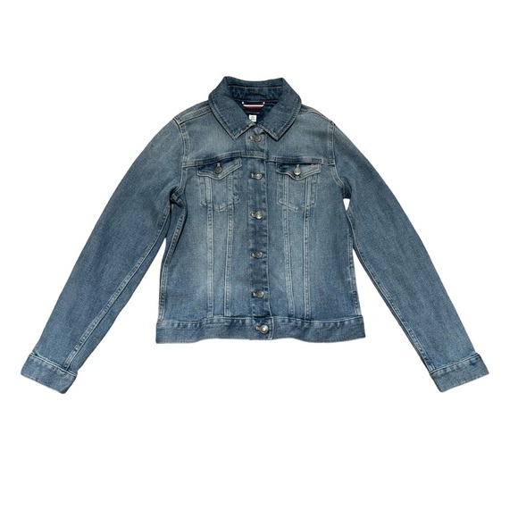 NWT Tommy Hilfiger Denim Jacket | Classic Light Wash Jean Jacket | Size XS - Picture 1 of 8